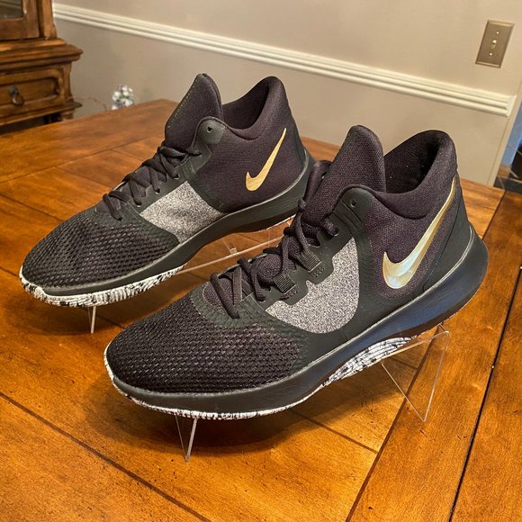 nike air precision 2 black gold